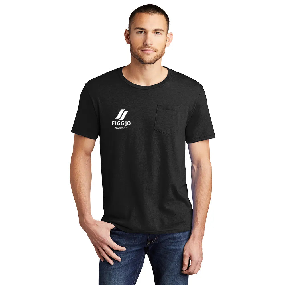 District Very Important Tee with Pocket Decorated - Black (PMS BLACK C)