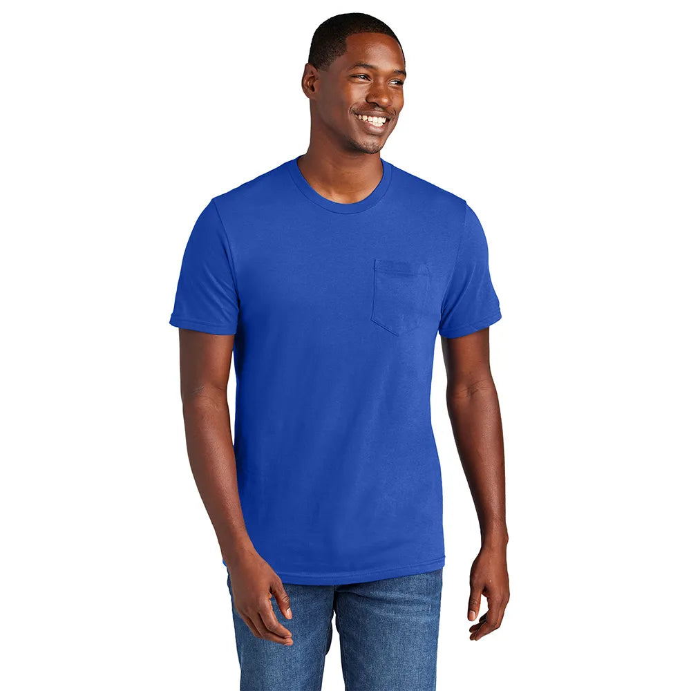 District Very Important Tee with Pocket Decorated - Deep Royal Blue (PMS 7687C)