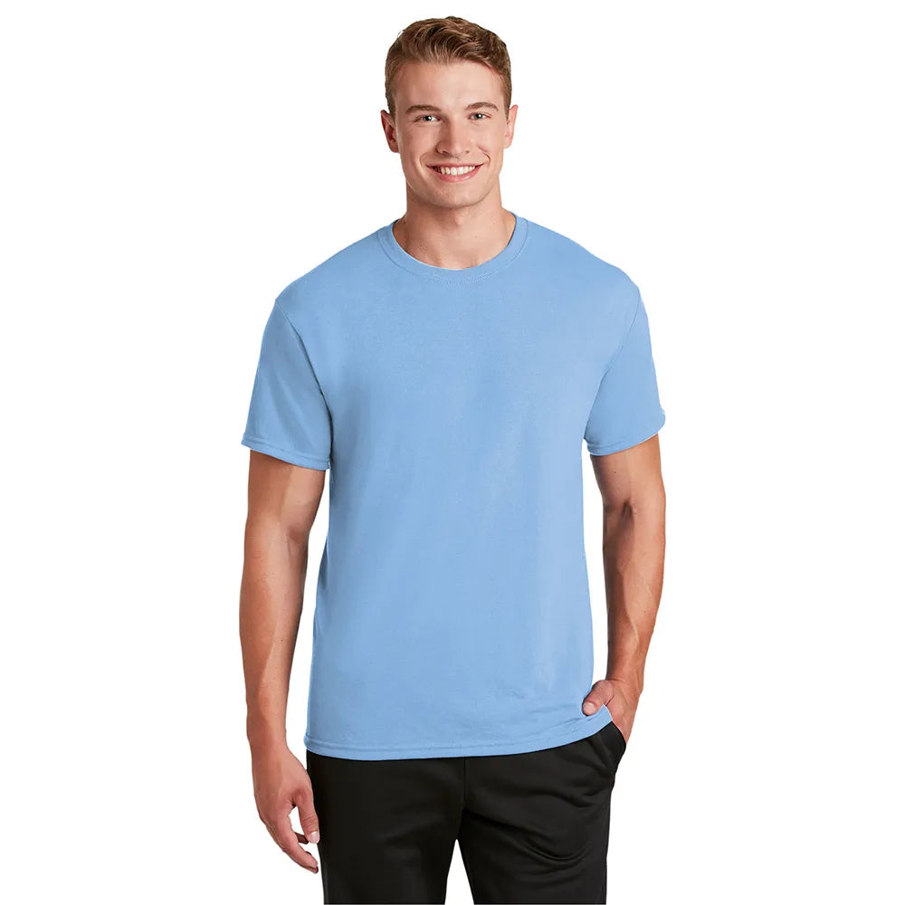 JERZEES Dri-Power 100% Polyester T-Shirt Decorated - Light Blue (PMS 278C)