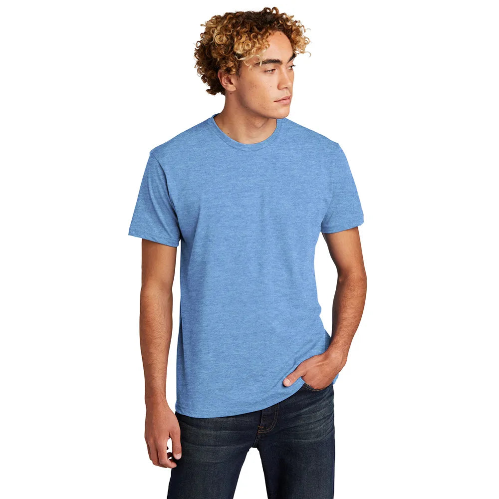 Next Level Apparel Unisex CVC Tee Decorated - Heather Columbia Blue