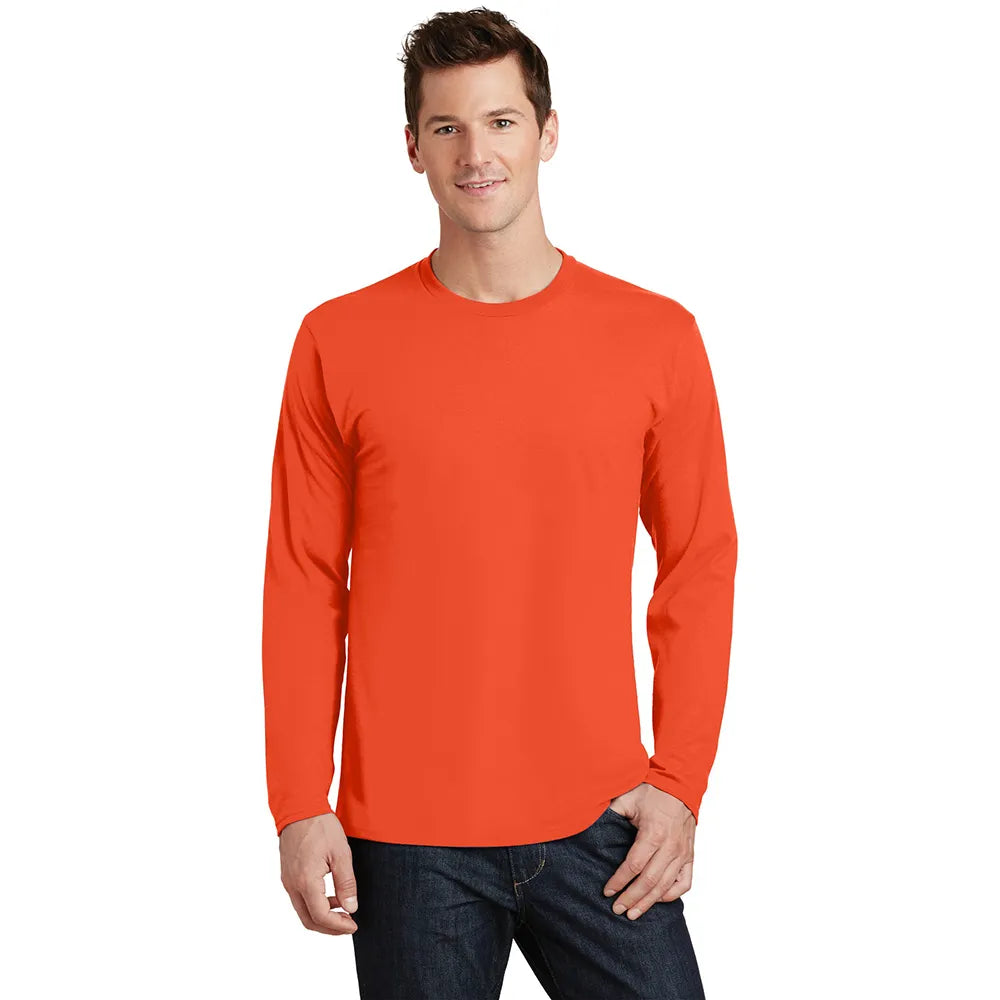 Port & Company Long Sleeve Fan Favorite Tee Decorated - Orange