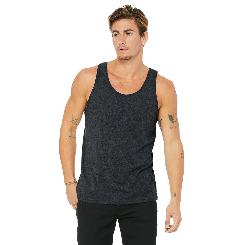 BELLA+CANVAS Unisex Jersey Tank Decorated - Dark Grey Heather
