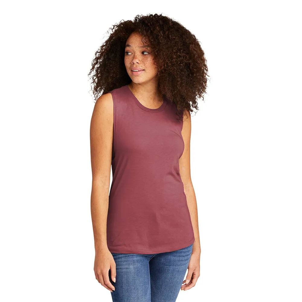 Next Level Apparel Women’s Festival Muscle Tank Decorated - Smoked Paprika Red