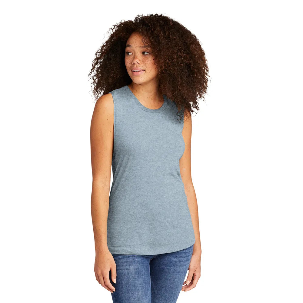 Next Level Apparel Women’s Festival Muscle Tank Decorated - Stonewash Denim Blue