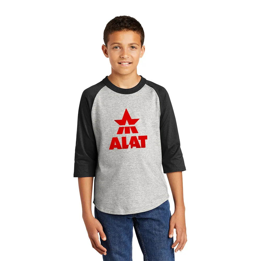 Sport-Tek Youth Colorblock Raglan Jersey Decorated - White/Heather Grey (PMS 428C)