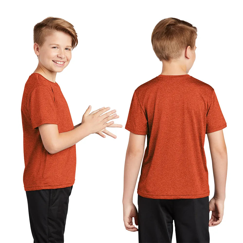 Sport-Tek Sport-Tek Youth Heather Contender Tee - True Royal Blue Heather (PMS 7455C)