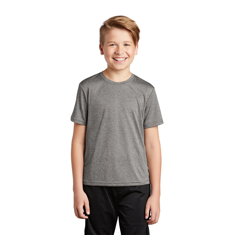 Sport-Tek Sport-Tek Youth Heather Contender Tee - Vintage Grey Heather (PMS COOL GRAY 9C)