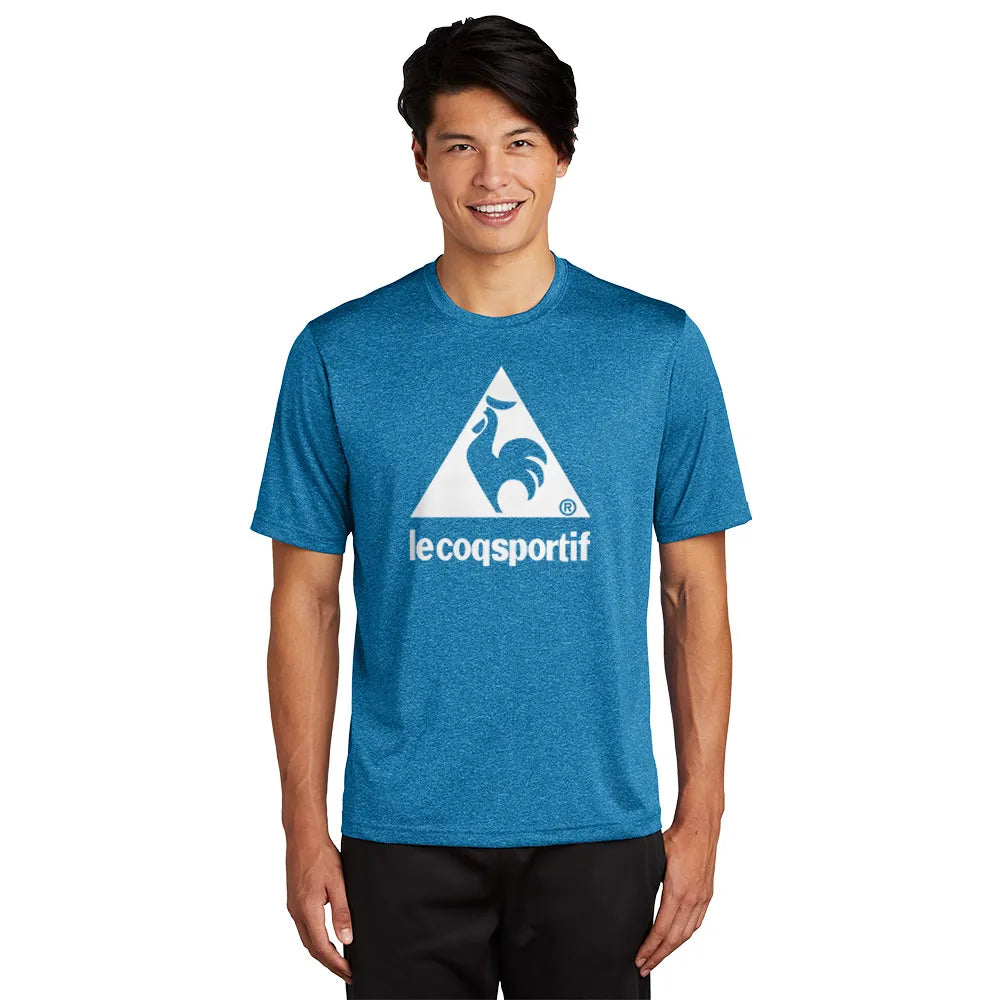 Sport-Tek Heather Contender Tee Decorated - Blue Wake Heather Blue