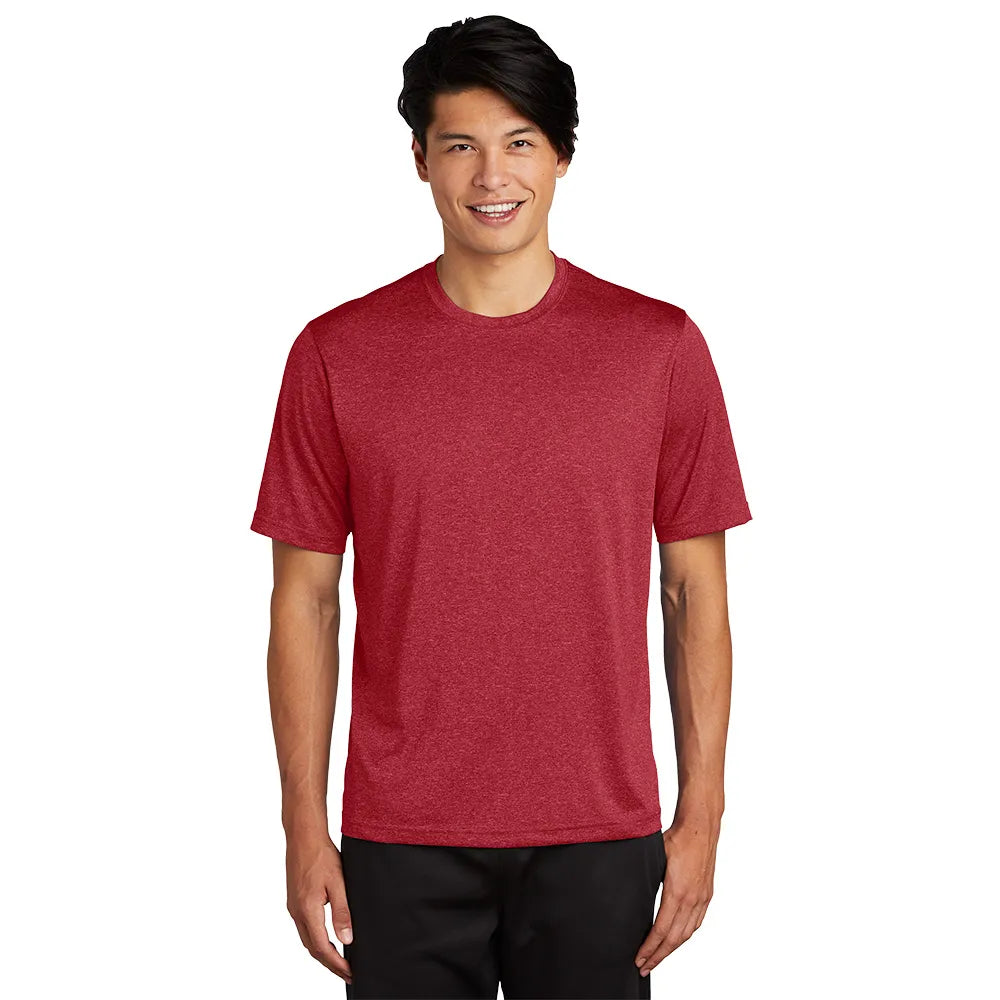 Sport-Tek Heather Contender Tee Decorated - Scarlet Heather Red