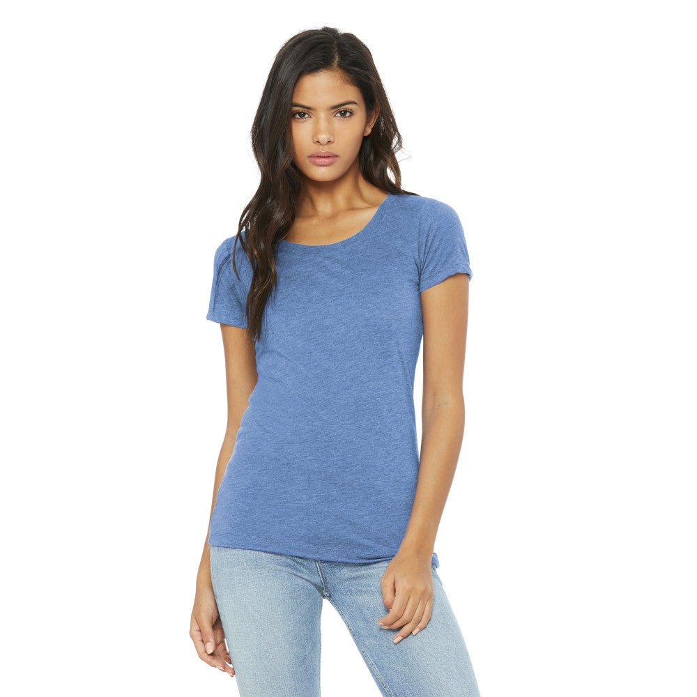 BELLA+CANVAS Women’s Triblend Short Sleeve Tee Decorated - Blue Triblend