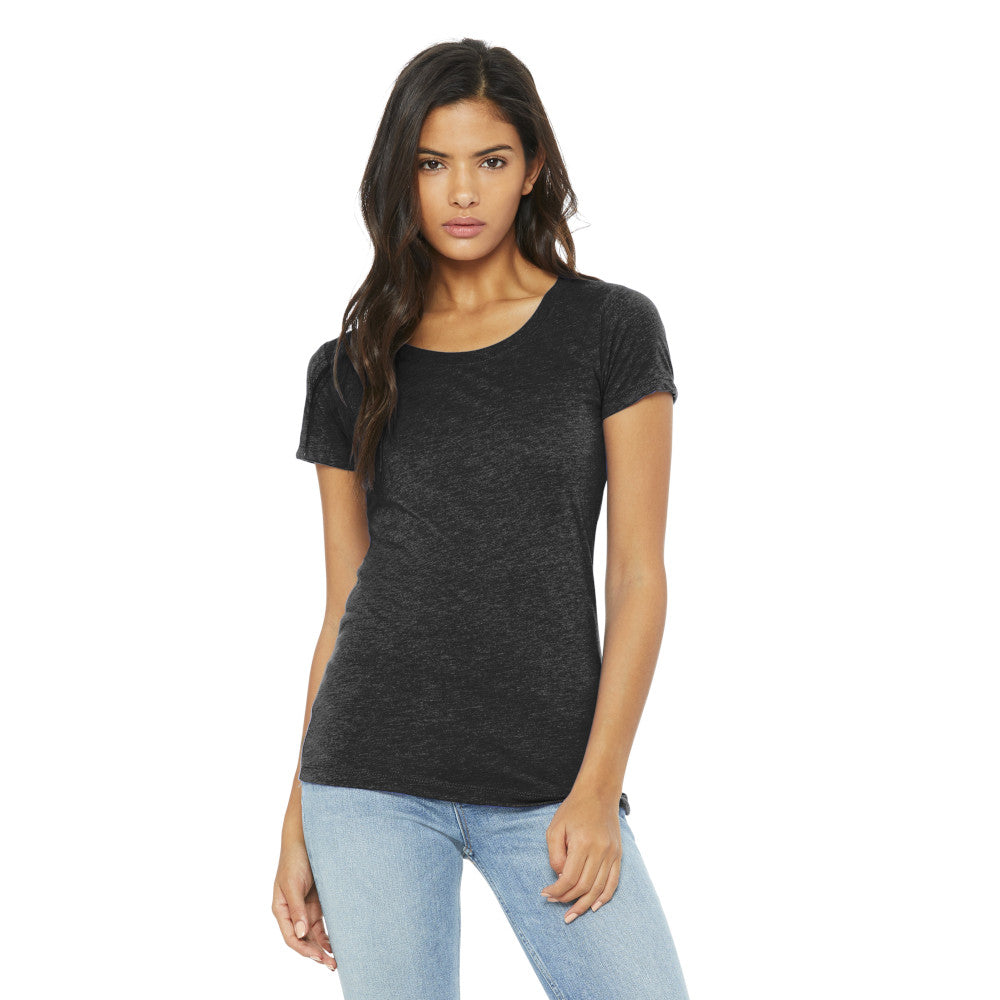 BELLA+CANVAS Women’s Triblend Short Sleeve Tee Decorated - Charcoal-Black Triblend