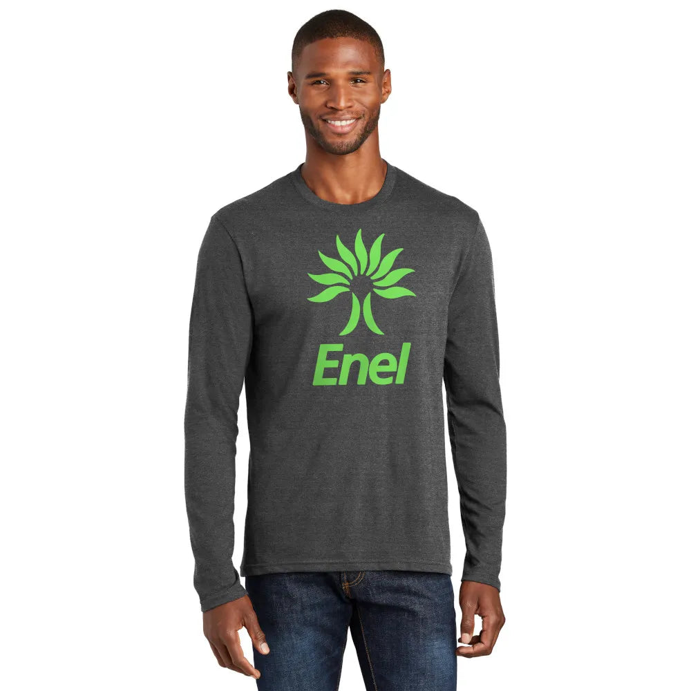 Port & Company Long Sleeve Fan Favorite Blend Tee Decorated - Black Heather