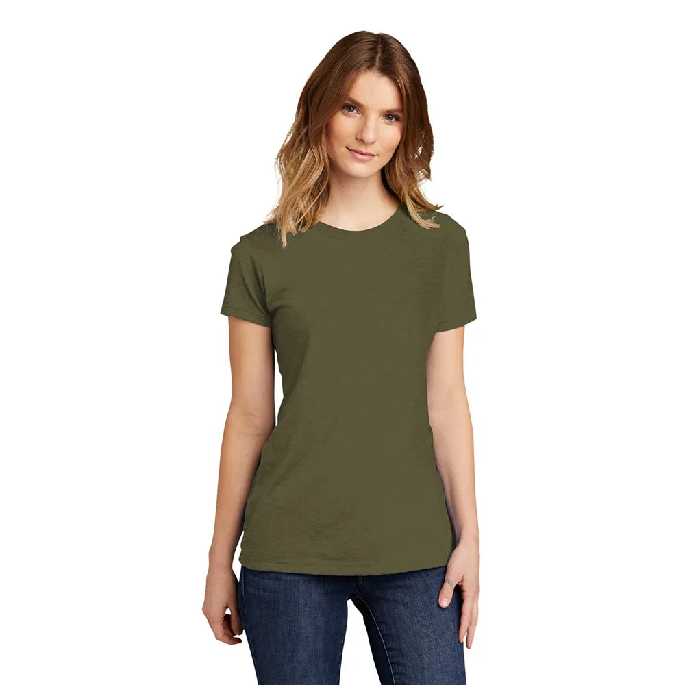 Next Level Apparel Women’s Tri-Blend Tee Decorated - Military Green
