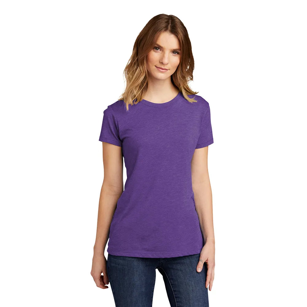 Next Level Apparel Women’s Tri-Blend Tee Decorated - Purple Rush