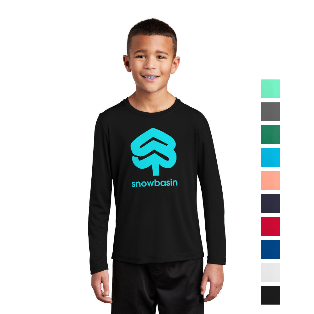 Sport-Tek Sport-Tek Youth Posi-UV Pro Long Sleeve Tee - Black (PMS BLACK C )