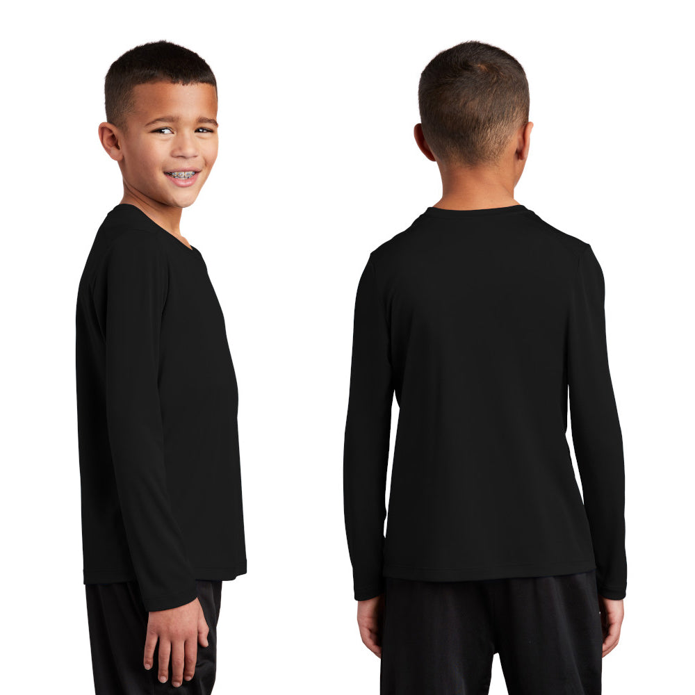 Sport-Tek Sport-Tek Youth Posi-UV Pro Long Sleeve Tee - Bright Seafoam Green (PMS 338C)