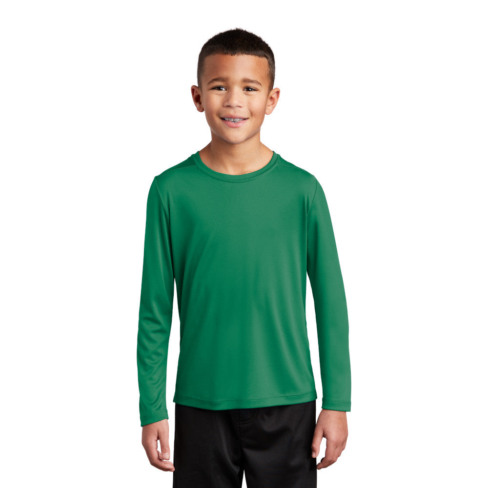 Sport-Tek Sport-Tek Youth Posi-UV Pro Long Sleeve Tee - Sapphire Blue (PMS 7461C)