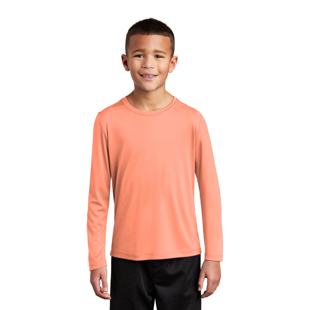 Sport-Tek Sport-Tek Youth Posi-UV Pro Long Sleeve Tee - True Navy Blue (PMS 533C)