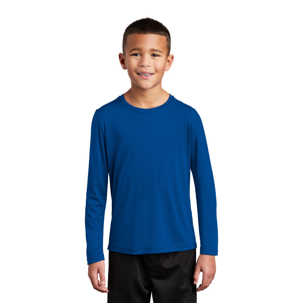 Sport-Tek Sport-Tek Youth Posi-UV Pro Long Sleeve Tee - White
