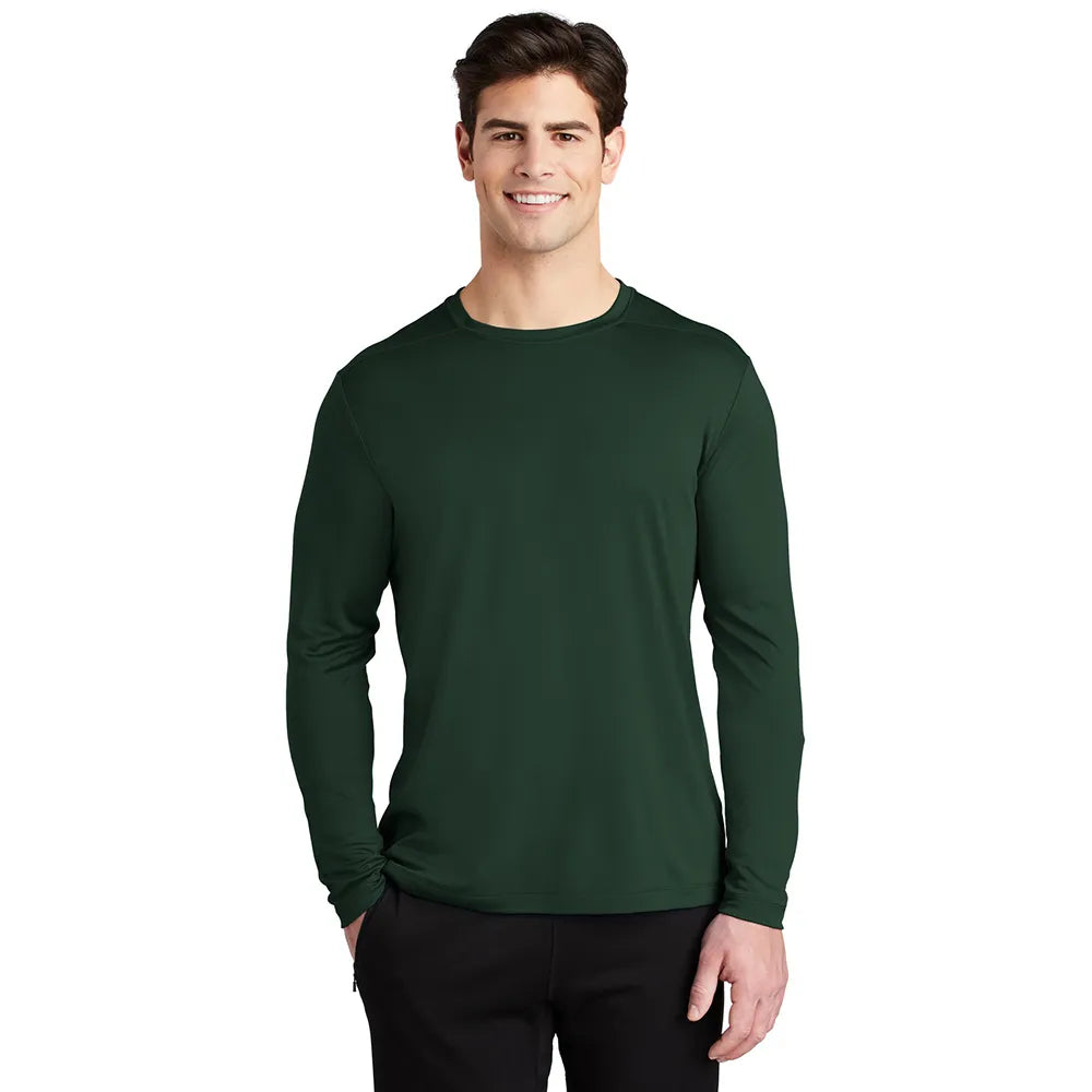 Sport-Tek Posi-UV Pro Long Sleeve Tee Decorated - Forest Green