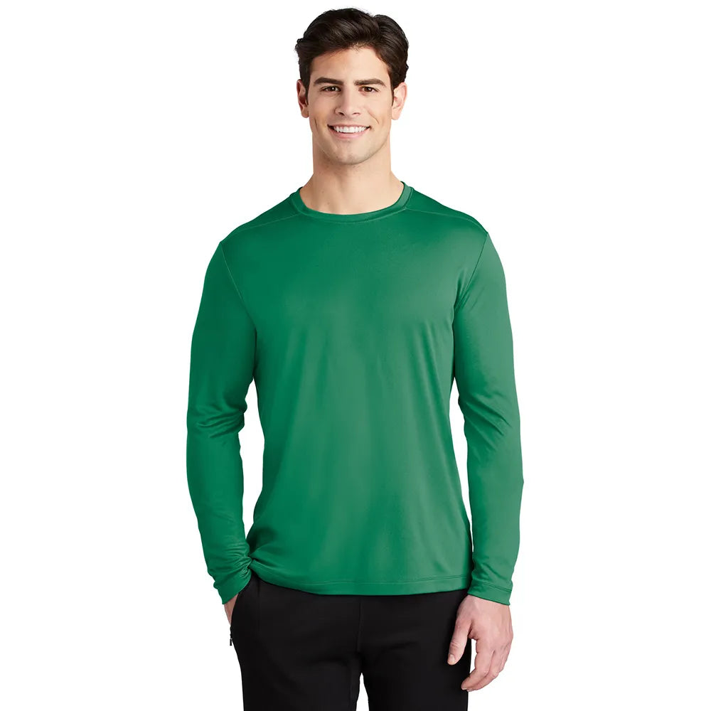 Sport-Tek Posi-UV Pro Long Sleeve Tee Decorated - Kelly Green
