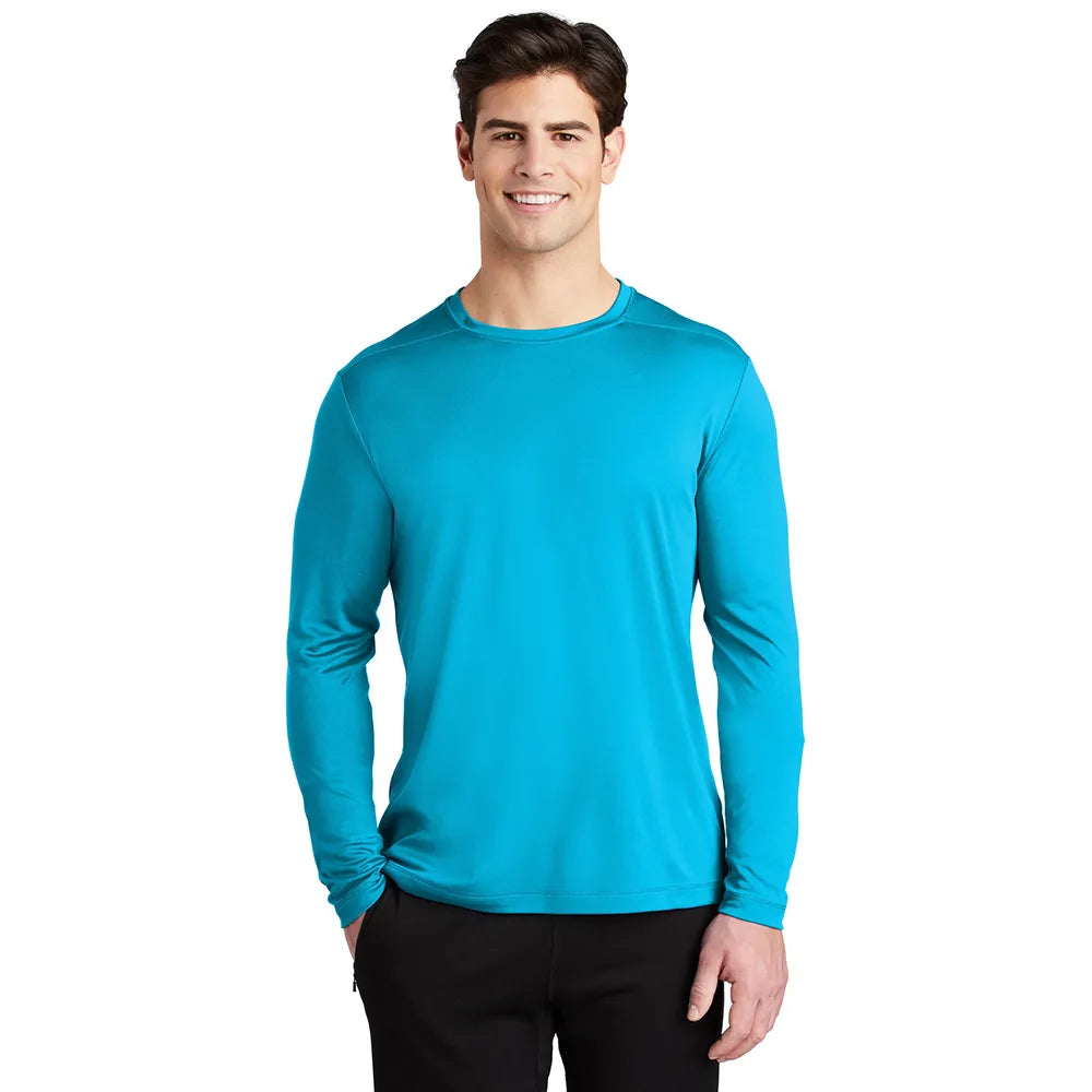 Sport-Tek Posi-UV Pro Long Sleeve Tee Decorated - Sapphire Blue