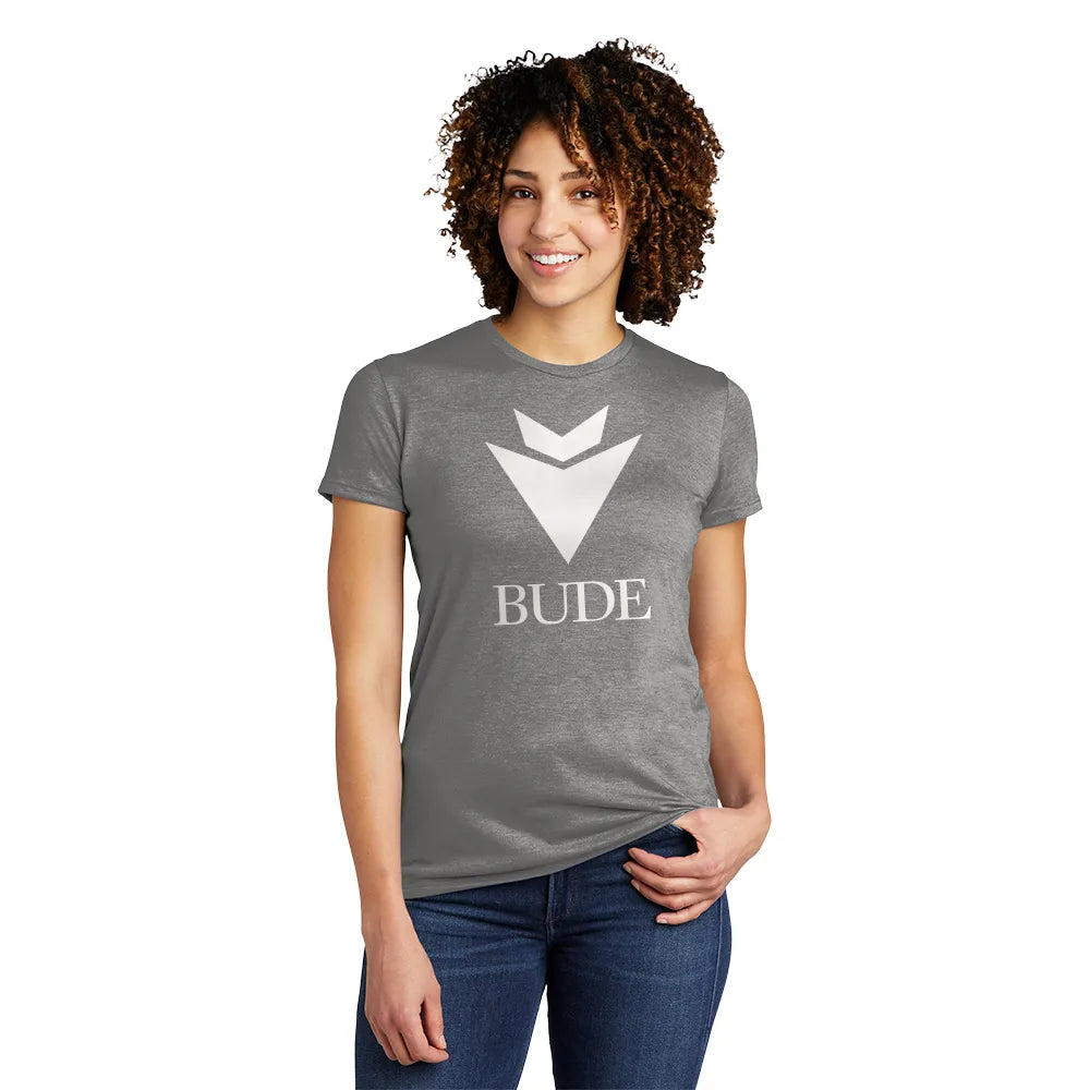 Allmade Women’s Tri-Blend Tee Decorated - Aluminum Grey