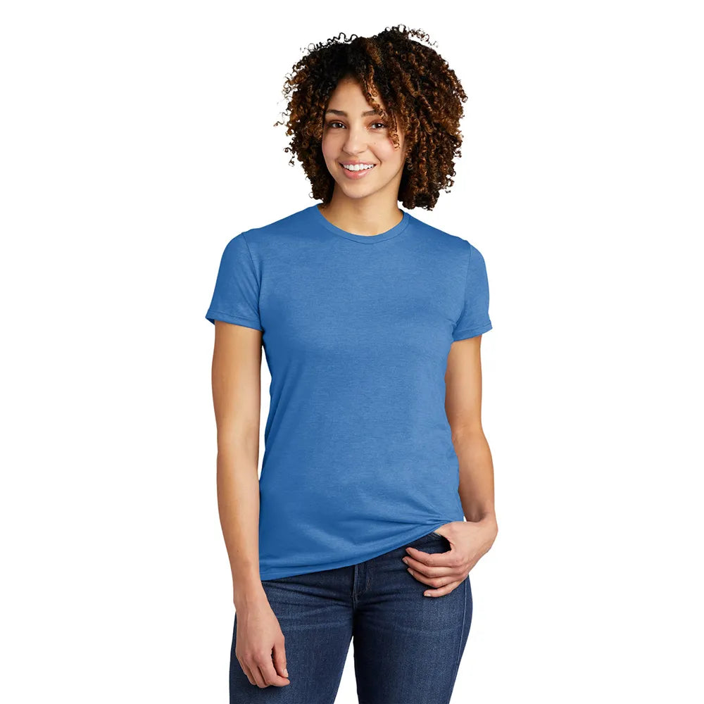 Allmade Women’s Tri-Blend Tee Decorated - Azure Blue