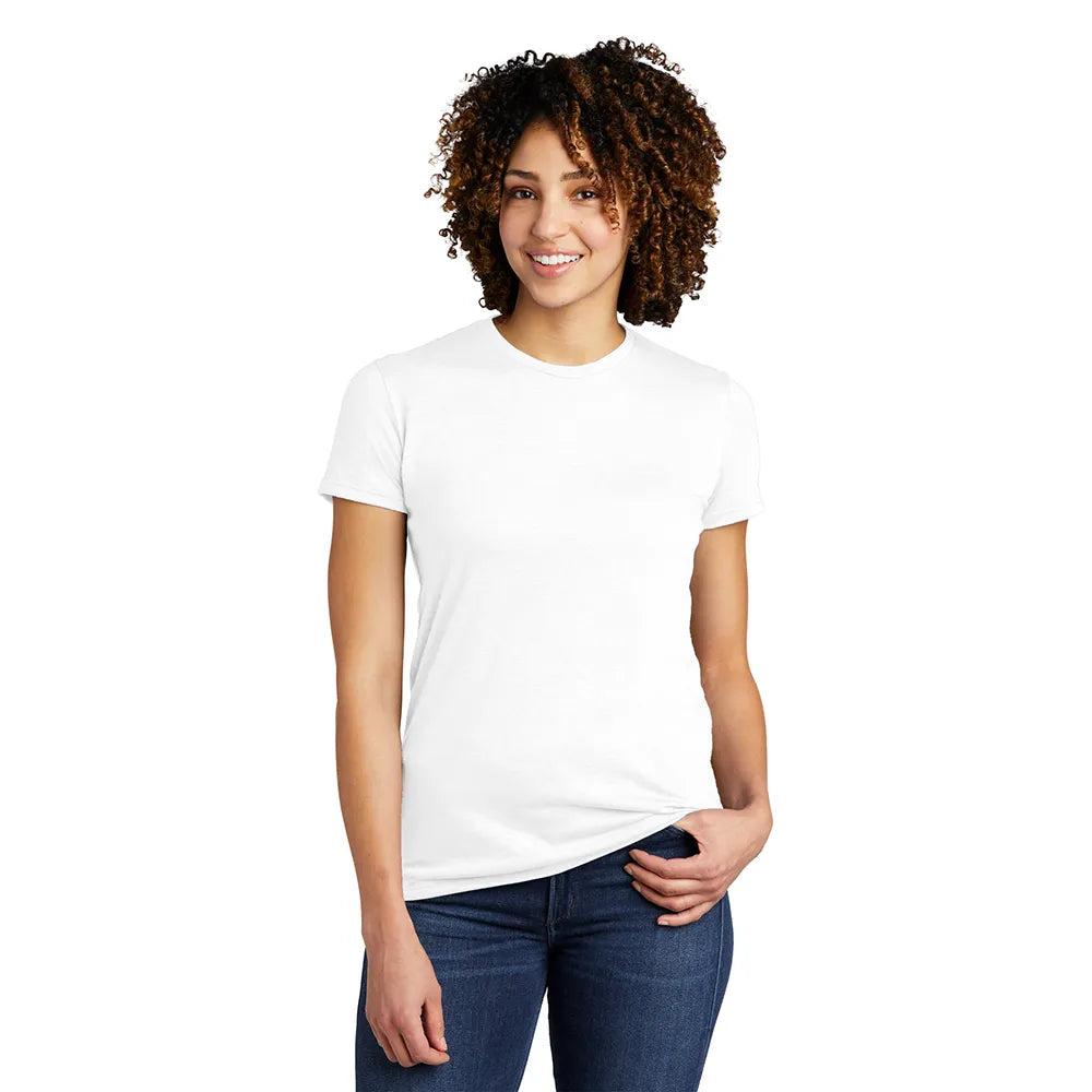 Allmade Women’s Tri-Blend Tee Decorated - Bright White