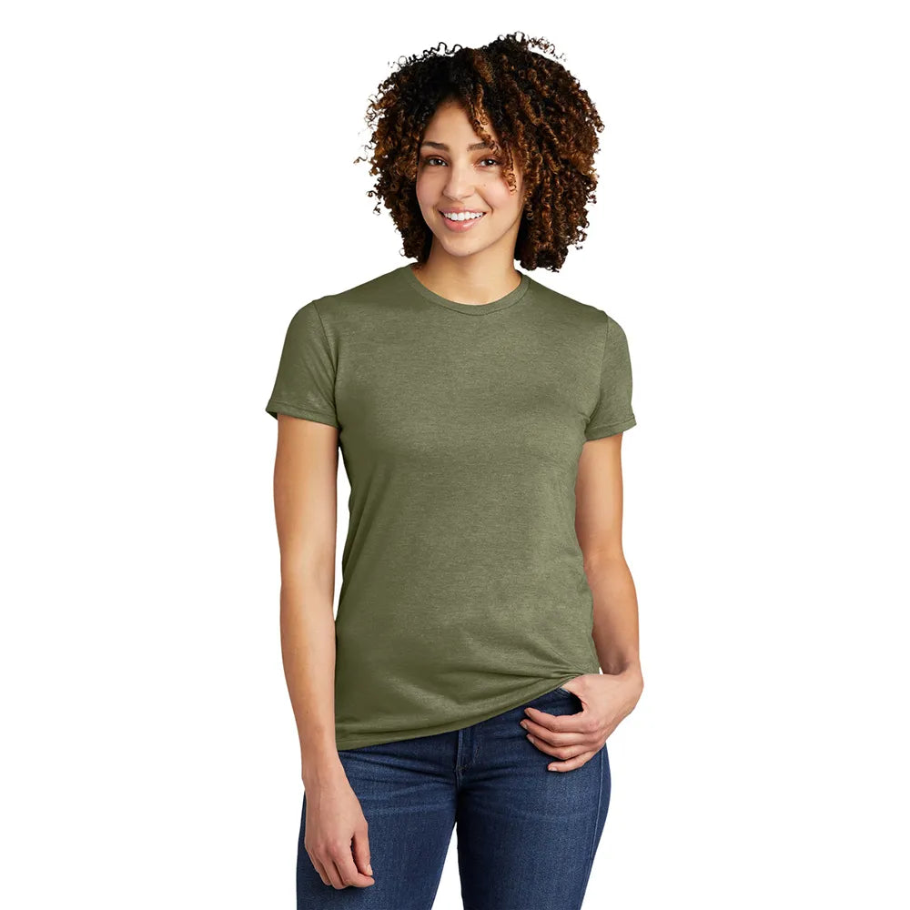 Allmade Women’s Tri-Blend Tee Decorated - Olive You Green