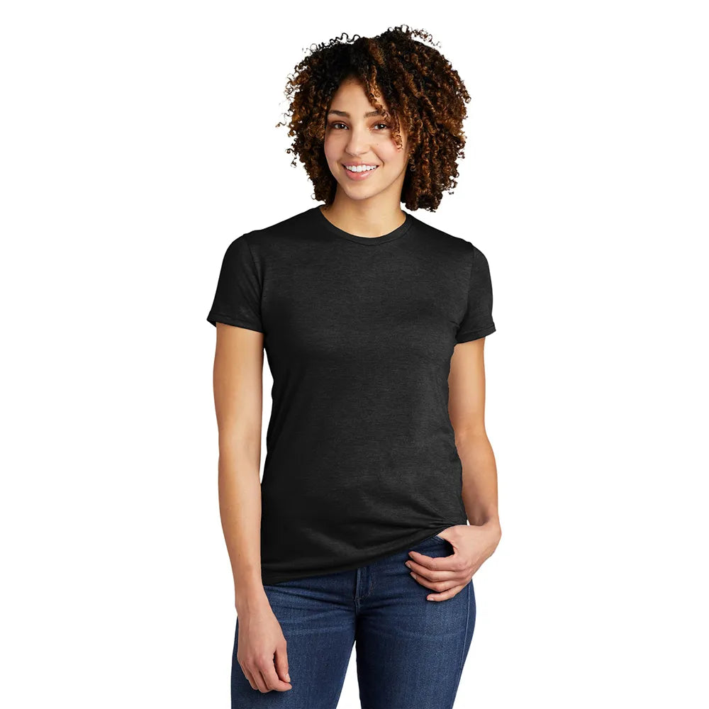 Allmade Women’s Tri-Blend Tee Decorated - Space Black