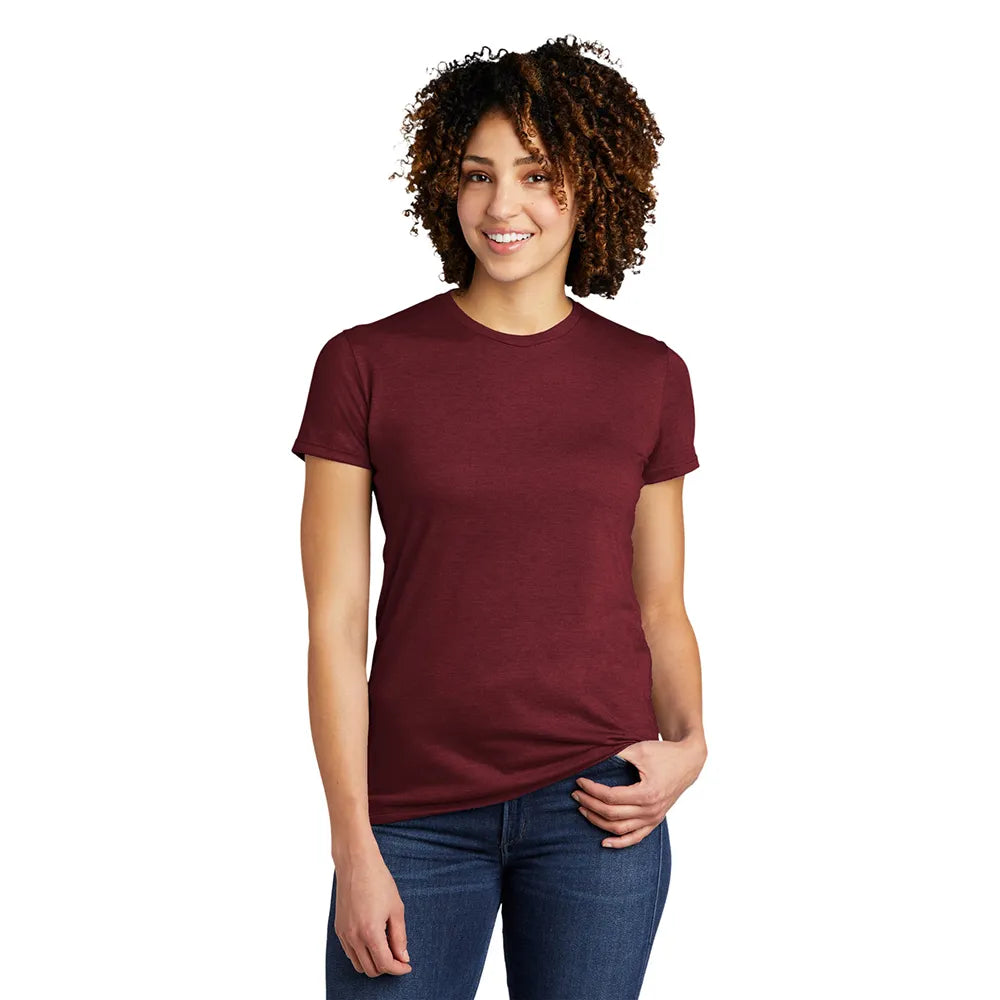 Allmade Women’s Tri-Blend Tee Decorated - Vino Red