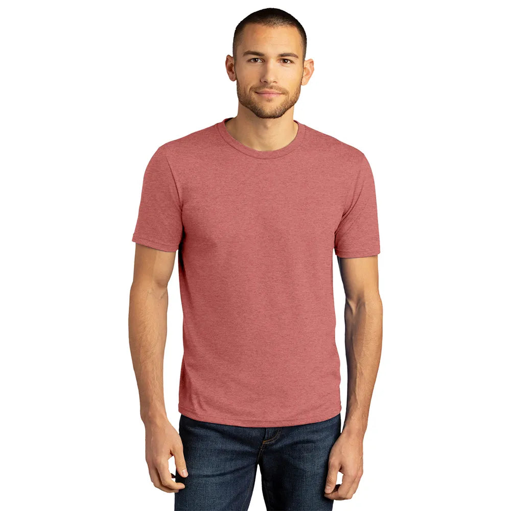 District Perfect Tri DTG Tee Decorated - Blush Frost Red