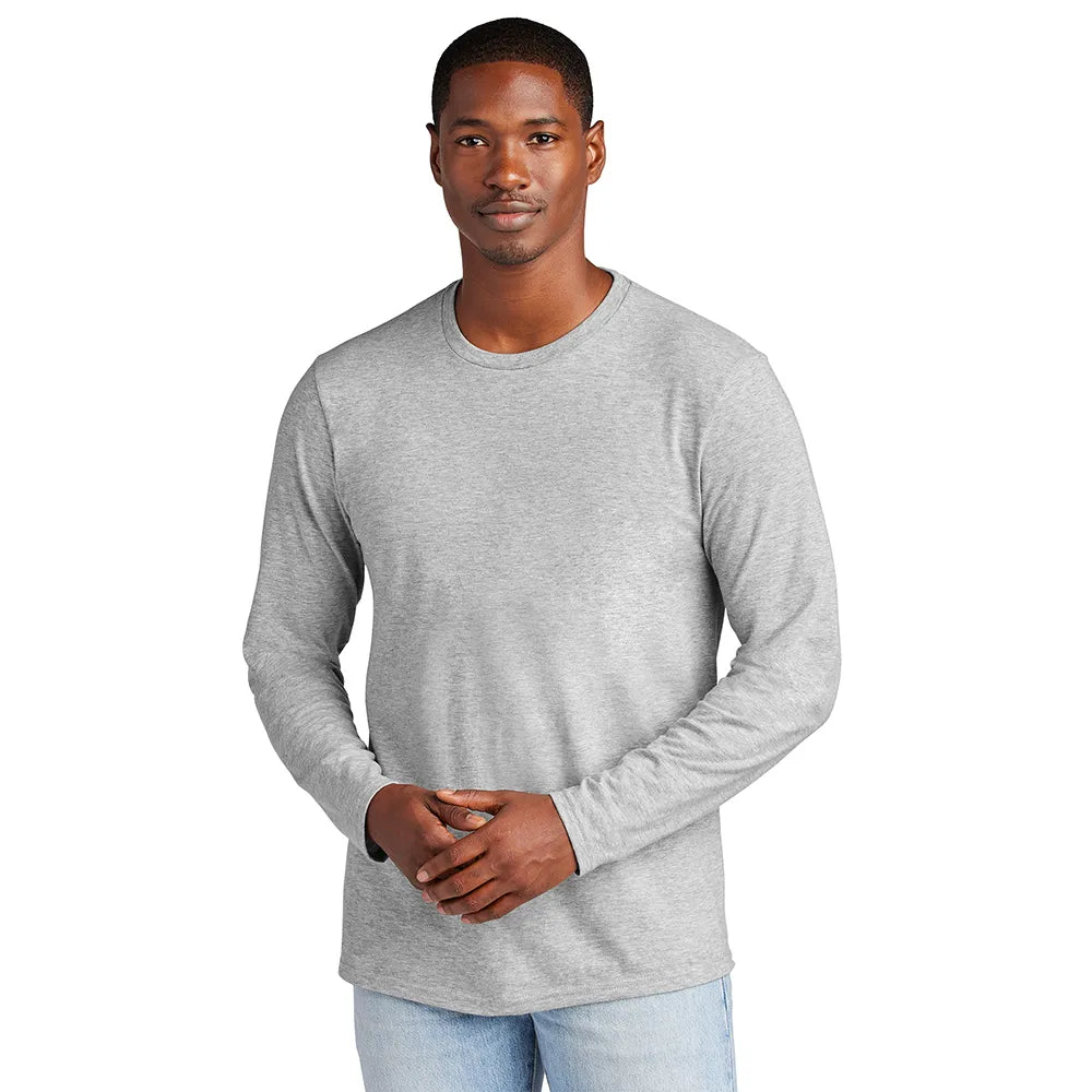 District Very Important Tee Long Sleeve Decorated - Light Heather Grey