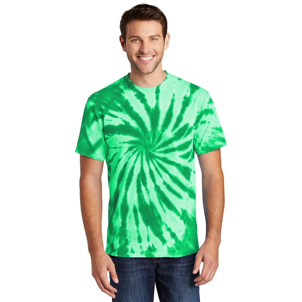 Port & Company Tie-Dye Tee Decorated - Kelly Green