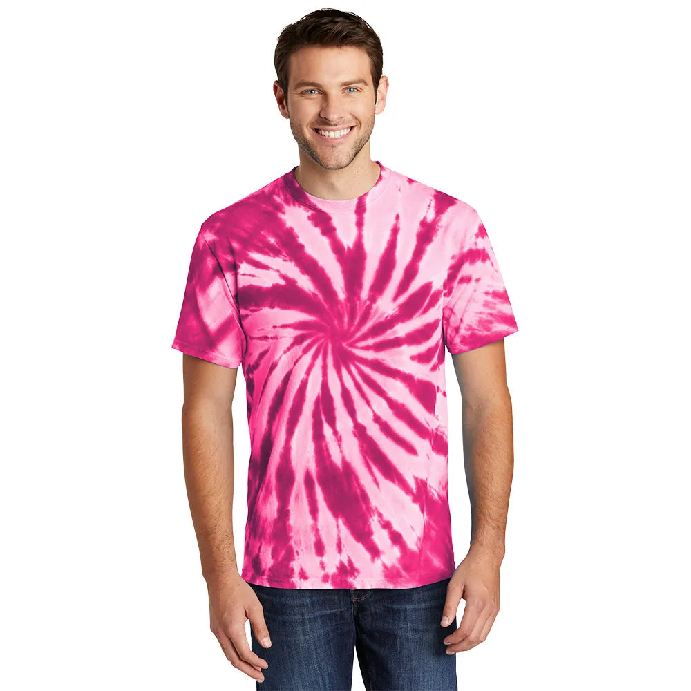 Port & Company Tie-Dye Tee Decorated - Pink