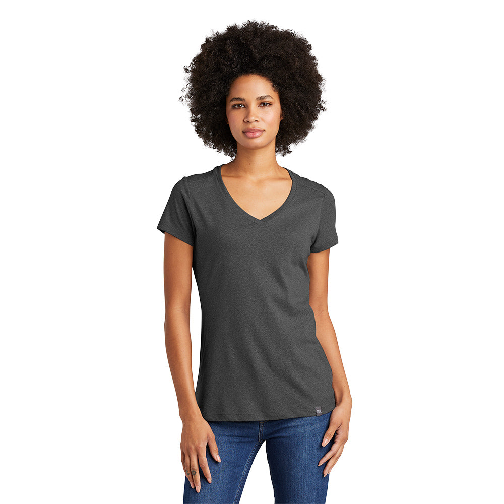 New Era Women's Heritage Blend V-Neck Tee Decorated