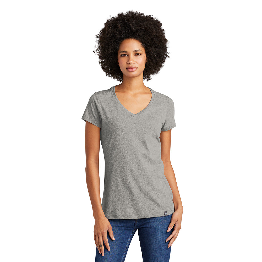 New Era Women's Heritage Blend V-Neck Tee Decorated