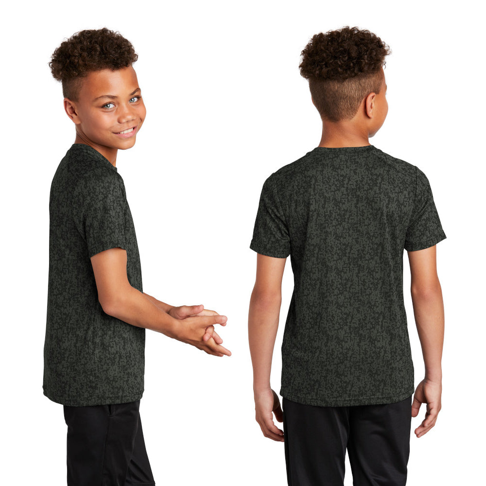 Sport-Tek Sport-Tek Youth Digi Camo Tee - Grey Concrete (PMS COOL GRAY 10C)