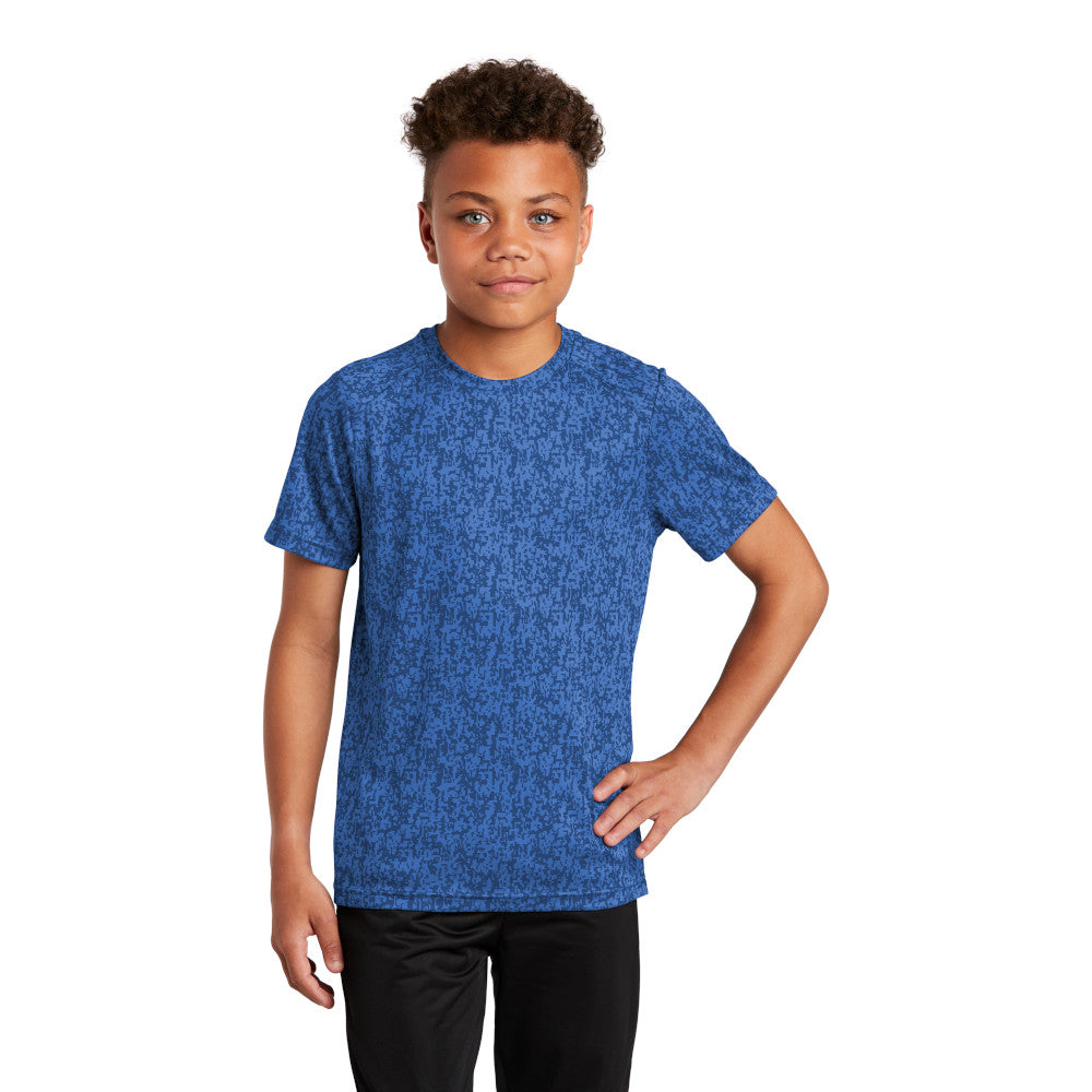 Sport-Tek Sport-Tek Youth Digi Camo Tee - White