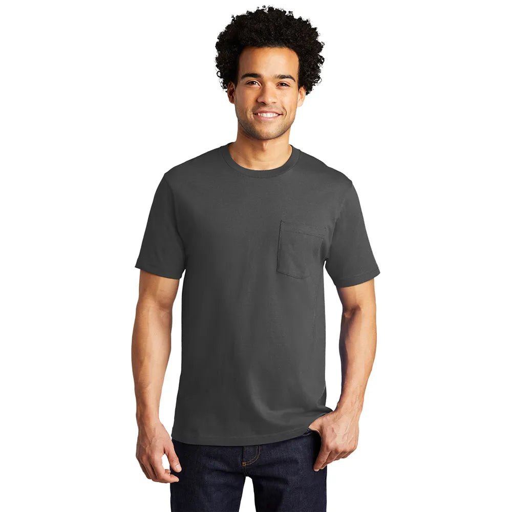 Port & Company Bouncer Pocket Tee Decorated - Coal Grey