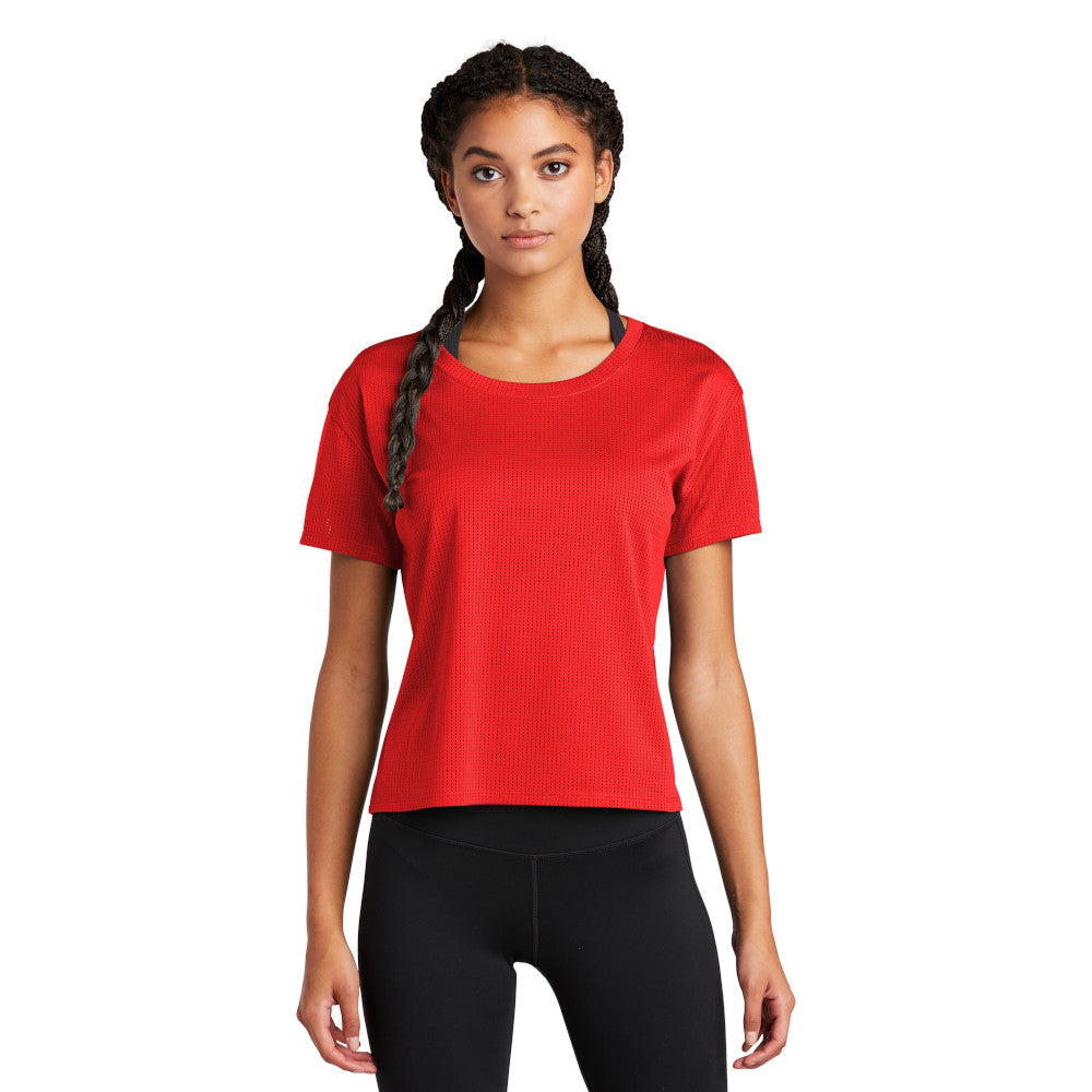 Sport-Tek Women's PosiCharge Draft Crop Tee Decorated - True Red