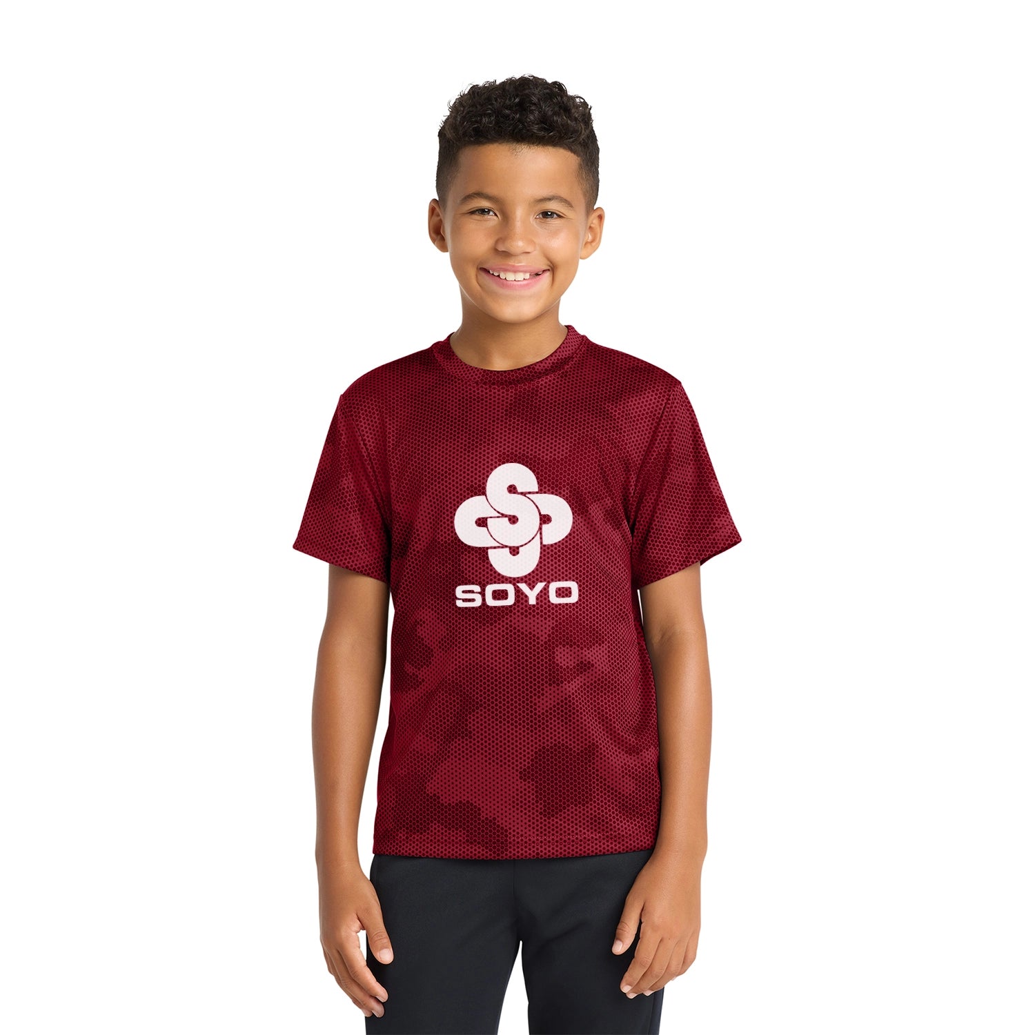 SportTek Decorated Youth CamoHex Tee