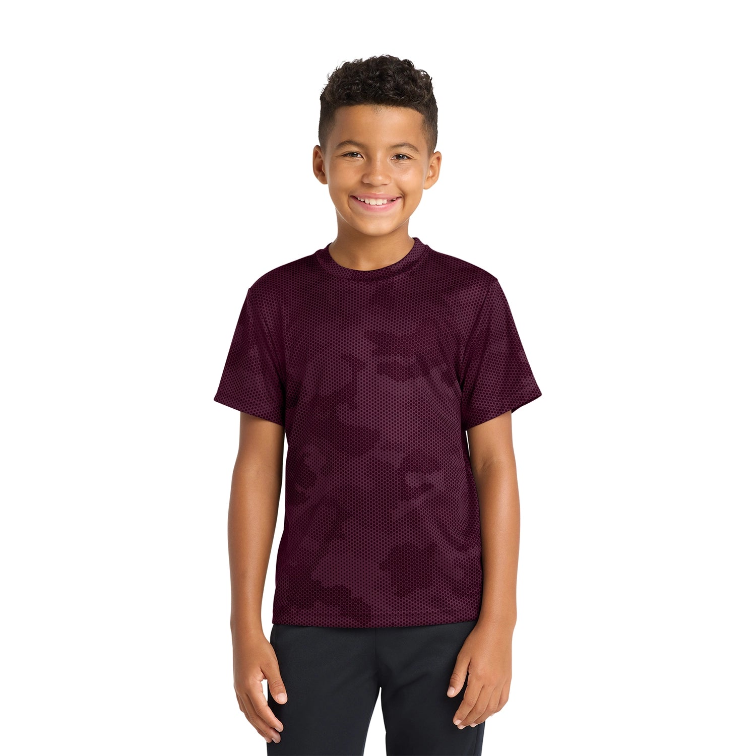 SportTek Decorated Youth CamoHex Tee