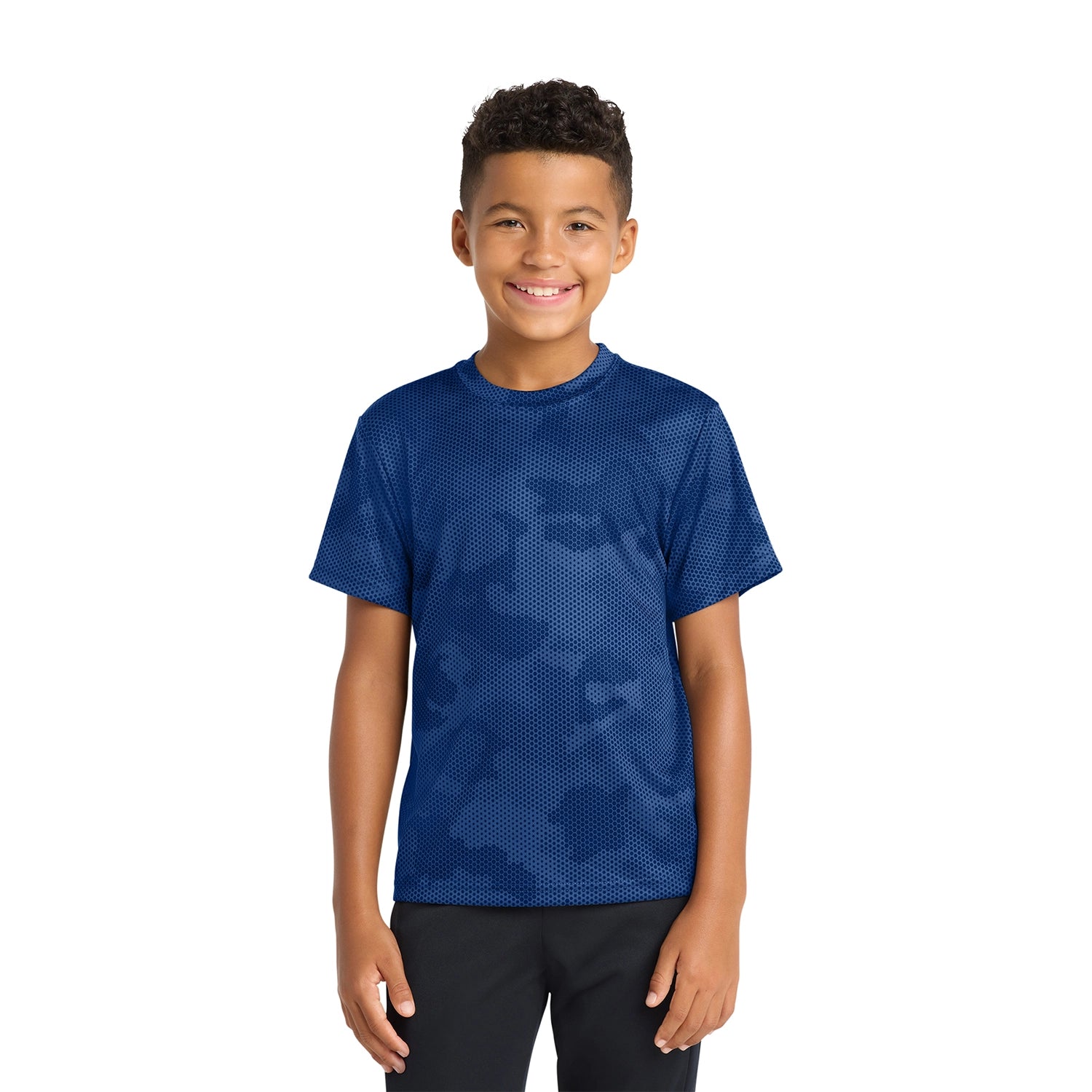 SportTek Decorated Youth CamoHex Tee