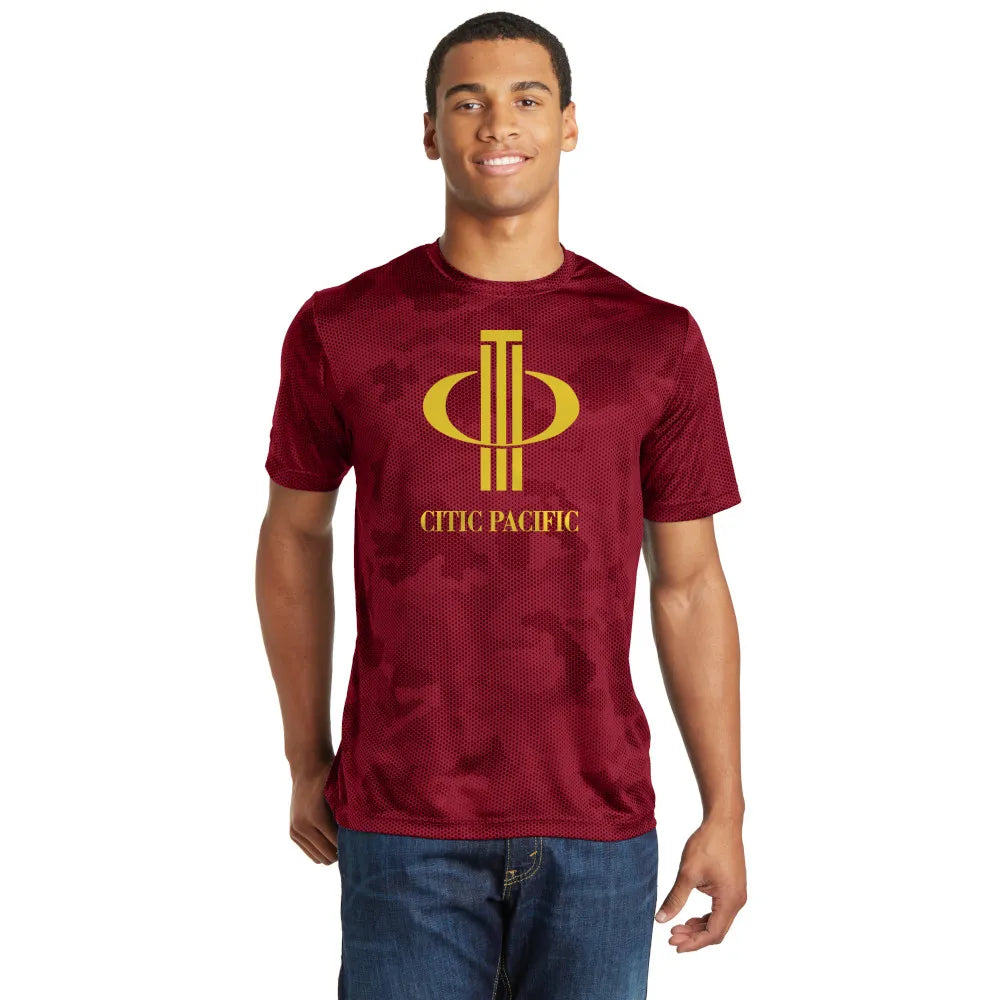Sport-Tek CamoHex Tee Decorated - Deep Red