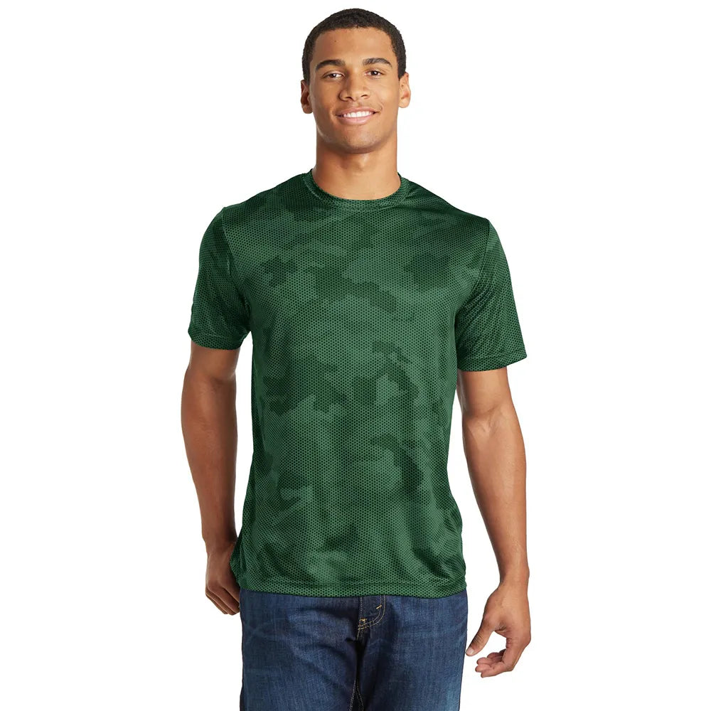 Sport-Tek CamoHex Tee Decorated - Forest Green