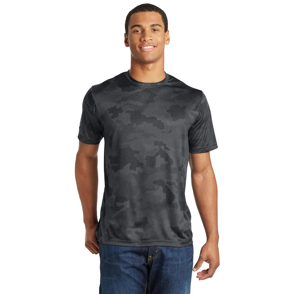 Sport-Tek CamoHex Tee Decorated - Iron Grey