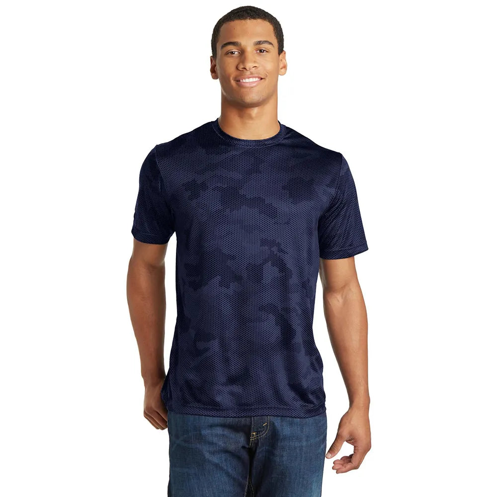 Sport-Tek CamoHex Tee Decorated - True Navy Blue