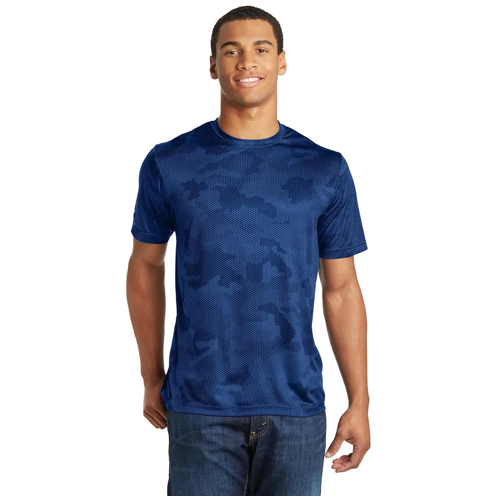 Sport-Tek CamoHex Tee Decorated - True Royal Blue